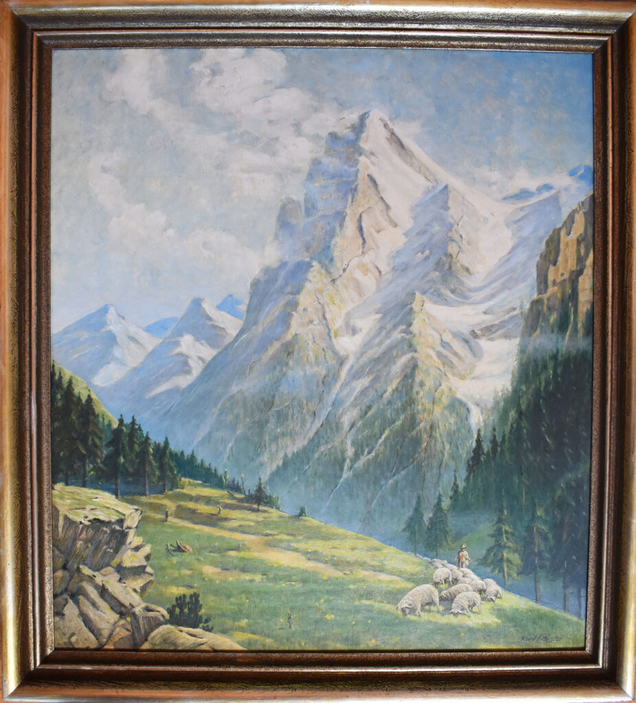 Gesamtaufnahme Gemälde Berglandschaft, Kurt Rössler